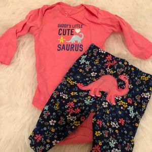 Onesie & bottom set by Carters